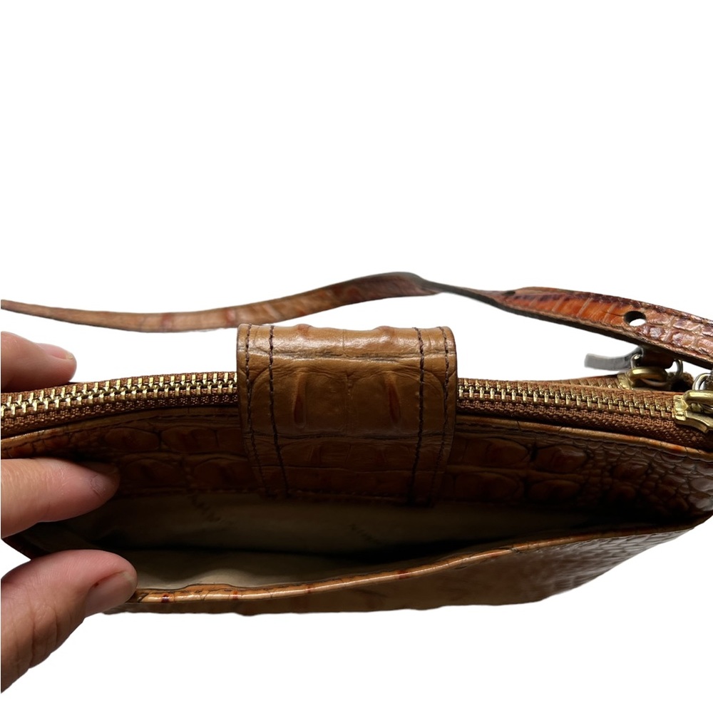 SOLD Brahmin Mojito Melbourne Croc Embossed Genuine Leather Crossbody Bag - Picture 9 of 9